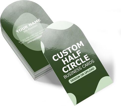 GotPrint Custom Arch Shape Business Cards| Half Circle| Upload Your Design | Customize with Photo/Text/Logo | Glossy Double-Sided Designs | 14 pt. Thickness | 2" x 3.5", 2500 Qty in Saudi Arabia