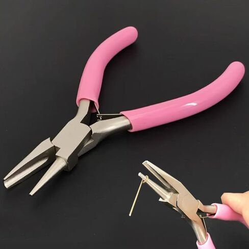 1pcs Small 5 Inch Round Concave Wire Looping Pliers Precision Jewelry Tool for DIY Jewelry Making Pliers,12.4 * 7.6cm in Saudi Arabia