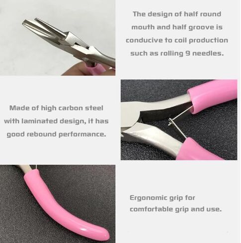 1pcs Small 5 Inch Round Concave Wire Looping Pliers Precision Jewelry Tool for DIY Jewelry Making Pliers,12.4 * 7.6cm in Saudi Arabia