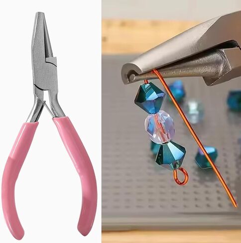 1pcs Small 5 Inch Round Concave Wire Looping Pliers Precision Jewelry Tool for DIY Jewelry Making Pliers,12.4 * 7.6cm in Saudi Arabia