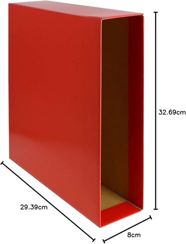 17171451 Pack of 12 Grafcolor File Cases, Red, A4, Spine 80 mm in Saudi Arabia