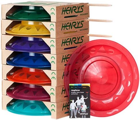 Henrys Juggling Plate Set - Spinning Plate with Hand Sticks (White) in Saudi Arabia