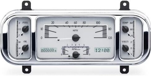 Dakota Digital 37 38 Chevy Car Analog Dash Gauge System Silver Alloy White VHX-37C-S-W in Saudi Arabia