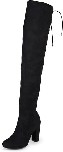 Journee Collection Womens Maya Boots with Lace Up Detail and Inside Zip Closure, Taupe (Wide Calf), 8.5 in Saudi Arabia
