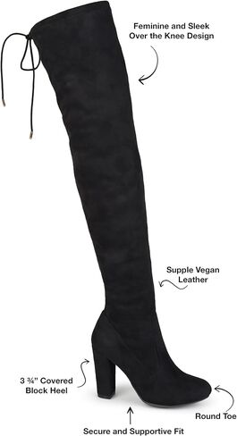Journee Collection Womens Maya Boots with Lace Up Detail and Inside Zip Closure, Taupe (Wide Calf), 8.5 in Saudi Arabia