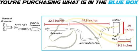 Northeastern Exhaust Stainless Steel Exhaust System Kit Compatible with 08-2012 Malibu 08-2009 Aura in Saudi Arabia