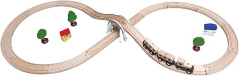Wooden Train Track Accessories, Train Set, Train Track -Solid Wood -Christmas Tree Train, Thomas Wooden Railway, for Kids, Birthday Gift, Toddler Boys and Girls Over 3 Years Old in Saudi Arabia