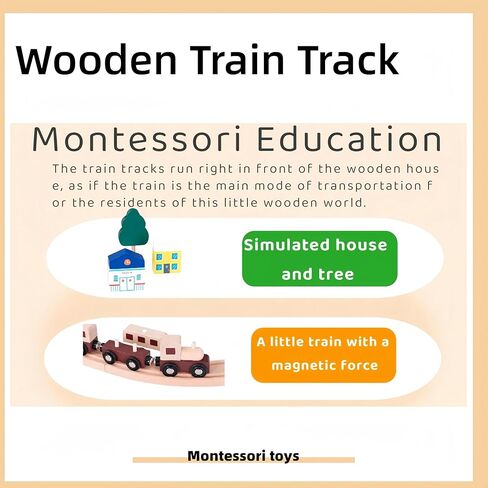 Wooden Train Track Accessories, Train Set, Train Track -Solid Wood -Christmas Tree Train, Thomas Wooden Railway, for Kids, Birthday Gift, Toddler Boys and Girls Over 3 Years Old in Saudi Arabia