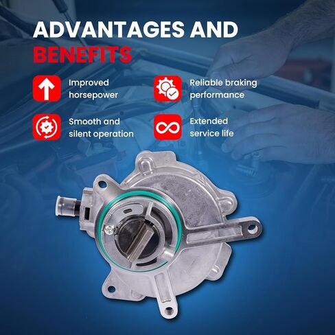 MOCA Brake Vacuum Pump Fits for 05-08 for Audi A4 B7 L4 2.0L Sedan & 06-08 for Audi A4 Quattro B7 L4 2.0L Sedan & 07-08 for Volkswagen GTI 5K L4 2.0L & 06-08 for Volkswagen Passat 3C L4 2.0L Sedan in Saudi Arabia