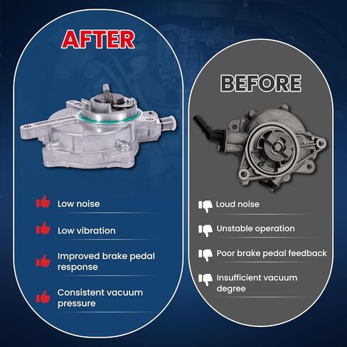 MOCA Brake Vacuum Pump Fits for 05-08 for Audi A4 B7 L4 2.0L Sedan & 06-08 for Audi A4 Quattro B7 L4 2.0L Sedan & 07-08 for Volkswagen GTI 5K L4 2.0L & 06-08 for Volkswagen Passat 3C L4 2.0L Sedan in Saudi Arabia
