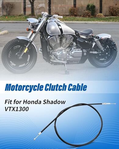 Motorcycle Clutch Cable Fit for Honda Shadow VTX1300 Clutch Cable Kit Replace 22870-MEM-670, Universal Adjuster in Saudi Arabia