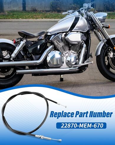 Motorcycle Clutch Cable Fit for Honda Shadow VTX1300 Clutch Cable Kit Replace 22870-MEM-670, Universal Adjuster in Saudi Arabia