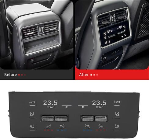 Yosoo Rear AC Control Panel, Independent Temperature Control Switch for Vehicle, Air Conditioning Unit with Front and Rear Air Synchronized Adjustment in Saudi Arabia