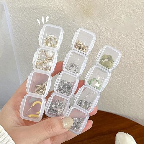 56Grids Adjustable Plastic Jewelry Box Clear DIY Bead Container Transparent Partitioned Storage Boxes in Saudi Arabia