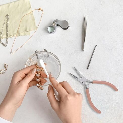 2 Pcs Needle Nose Pliers for Jewelry Making, 4.5 Inch Thin Needle Nose Plier Comfort Grip Small Needles Noses Pliers for Jewelry Handmade Craft Repair Wire Bending Gripping in Saudi Arabia