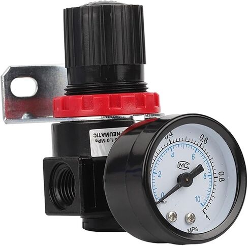 1pc 1/4" Thread BSPT Pneumatic Air Compressor Pressure Regulator Reduction Valve 4MM 6MM 8MM 10MM 12MM Connector Fittings AR2000(12MM) in Saudi Arabia