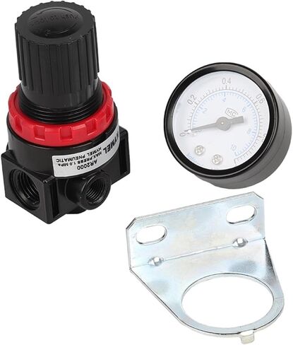 1pc 1/4" Thread BSPT Pneumatic Air Compressor Pressure Regulator Reduction Valve 4MM 6MM 8MM 10MM 12MM Connector Fittings AR2000(12MM) in Saudi Arabia