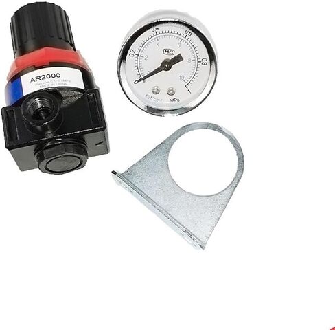 1pc AR2000 1/4" Thread BSPT Pneumatic Air Compressor Pressure Regulator Reduction Valve 4MM 6MM 8MM 10MM 12MM Connector Fittings(AR2000 w BT 6mm) in Saudi Arabia