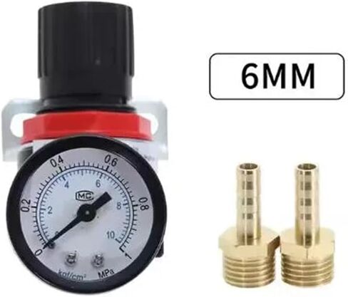 1 قطعة AR2000 1/4 "الموضوع BSPT هوائي ضاغط الهواء منظم الضغط صمام تخفيض 4 مللي متر 6 مللي متر 8 مللي متر 10 مللي متر 12 مللي متر تركيبات موصل (AR2000 واط BT 6 مللي متر) in Kuwait