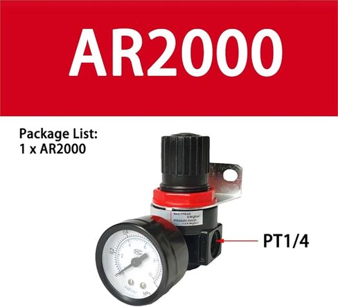 1pc AR4000-04 AR5000-10 AR2000-02 AR3000-03 BR2000/3000/4000 Pneumatic Compressed Air Compressor Pressure Regulator Relief Valve(AR4000-03 Economic) in Saudi Arabia