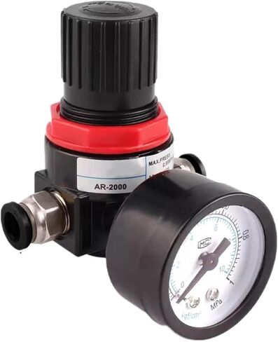 1pc AR2000 1/4" Thread BSPT Pneumatic Air Compressor Pressure Regulator Reduction Valve 4MM 6MM 8MM 10MM 12MM Connector Fittings(AR2000 (12mm)) in Saudi Arabia