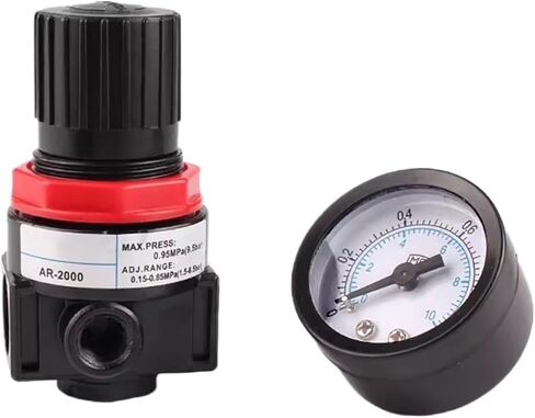 1pc AR2000 1/4" Thread BSPT Pneumatic Air Compressor Pressure Regulator Reduction Valve 4MM 6MM 8MM 10MM 12MM Connector Fittings(AR2000 (12mm)) in Saudi Arabia