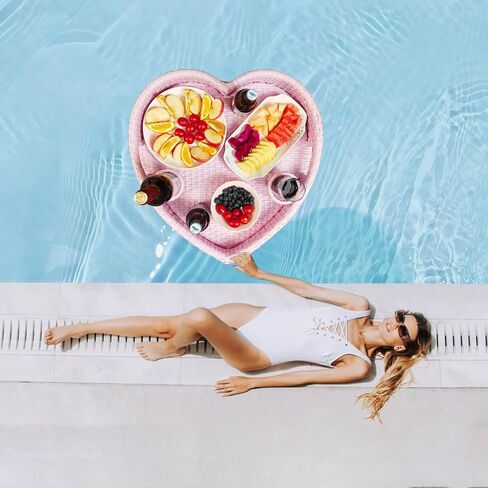 صينية عائمة لحمام السباحة، صينية حمام سباحة عائمة، صينية عائمة - طاولة حمام سباحة عائمة، مثالية للأطعمة والمشروبات - طاولة عائمة لحمام السباحة - صينية طعام عائمة أساسية لأنشطة حمام السباحة (بيضاوية كبيرة) in Kuwait