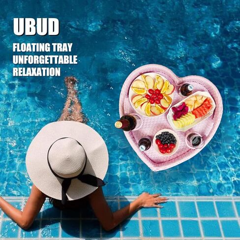 صينية عائمة لحمام السباحة، صينية حمام سباحة عائمة، صينية عائمة - طاولة حمام سباحة عائمة، مثالية للأطعمة والمشروبات - طاولة عائمة لحمام السباحة - صينية طعام عائمة أساسية لأنشطة حمام السباحة (بيضاوية كبيرة) in Kuwait