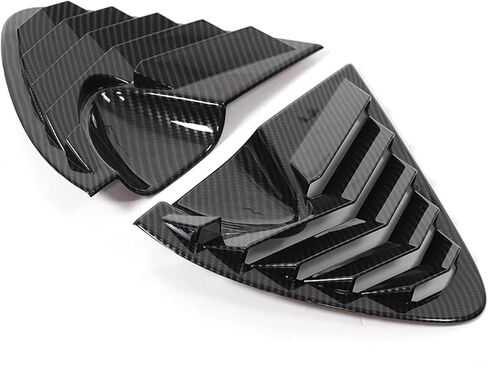 Compatible for SEAT Leon MK2 2008-2012 ABS Carbon Fiber Rear Window Triangle Exterior Shutter Deflector Decoration Modified Accessrories(Carbon Fiber) in Saudi Arabia