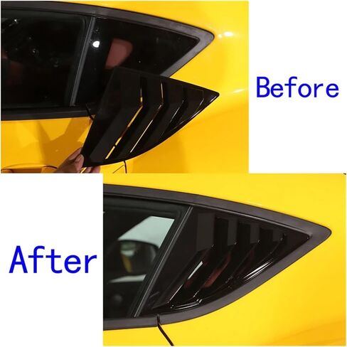 2PCS Car Rear Window Triangle Exterior ABS Shutter Deflector Decoration Modified Accessrories Compatible for Toyota GR Supra A90 2019-22(Matte Black) in Saudi Arabia