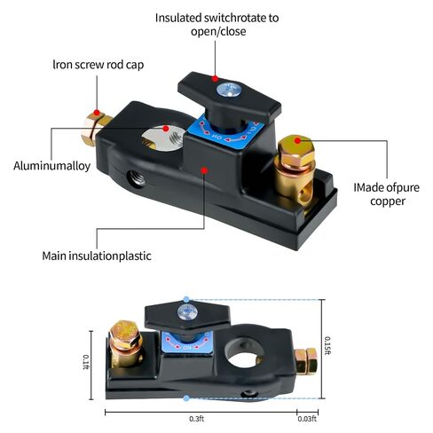 Battery Disconnect Switch 3pack, 12/24V Smart Car Battery Disconnect Isolator, Battery Shut Off Switch for Car, RV and Boat in Saudi Arabia