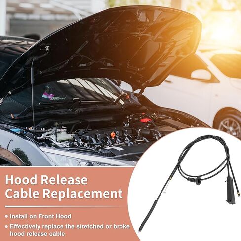 2 قطعة رقم 51237184603/51237201904 كابل تحرير قفل غطاء محرك السيارة لسيارات BMW 1 Series E81 E82 E87 E88 116d 116i 118d 118i 120d 120i استبدال غطاء مزلاج سلك مجتذب in Kuwait