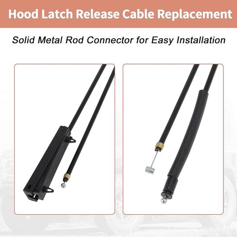 2 قطعة رقم 51237184603/51237201904 كابل تحرير قفل غطاء محرك السيارة لسيارات BMW 1 Series E81 E82 E87 E88 116d 116i 118d 118i 120d 120i استبدال غطاء مزلاج سلك مجتذب in Kuwait