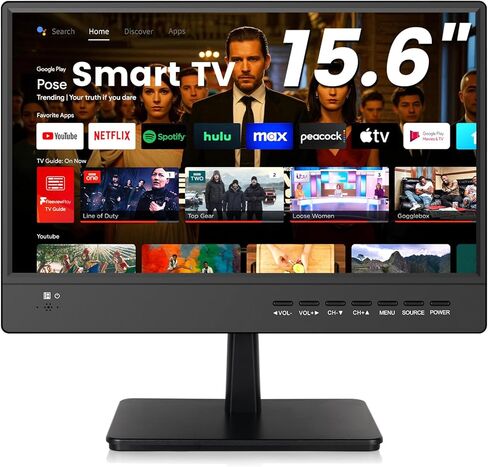 14 Inch Small Smart TV HD 720P LED, Compact Flat Screen Smart TV with Built-in Speakers, Digital ATSC Tuner,HDMI/USB/AV Inputs,Small Smart tv for Kitchen,Bedroom,RV,Camper,Camping in Saudi Arabia