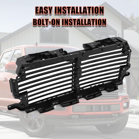 KUAFU مصراع الشبكة الأمامية النشطة متوافق مع 2018-2020 Ford F-150 استبدال JL3Z-8475-D JL3Z8475D مصراع الهواء العلوي لشبكة المبرد in Saudi Arabia