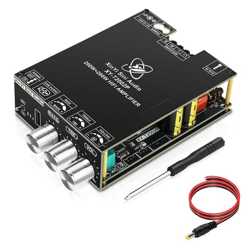 T3002P 2 Channel Bluetooth Amplifier Board, 300W+300W Peak Power Home Audio Amplifier Board,Vehicle Amplifier Wide Voltage Input 19-51V,Supports USB/AUX/BT Input for DIY Wireless Speaker in Saudi Arabia