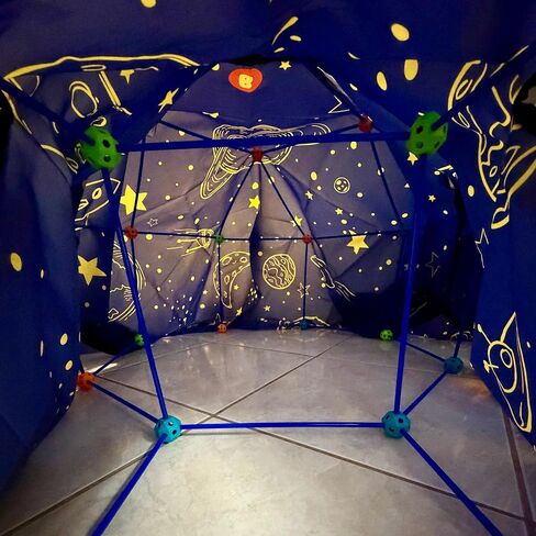 Space Blanket Fort Kit for Kids, Creative Fort Building Kit for Kids, Ages 4-8 & 8-12, Large Lightweight Blanket and Tent Weights for Make a Fort, Indoor/Outdoor Playhouse Toys for Boys & Girls in Saudi Arabia