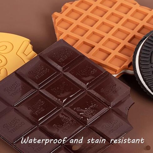 Dessert Shaped Mini Notebook Chocolate Chip Cookie Design Pocket Diary Wallet Small Hardcover Notepad Small Work Waterproof Portable Pocket Notepad Shorthand Notebook 4-Piece Set in Saudi Arabia
