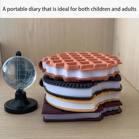 Dessert Shaped Mini Notebook Chocolate Chip Cookie Design Pocket Diary Wallet Small Hardcover Notepad Small Work Waterproof Portable Pocket Notepad Shorthand Notebook 4-Piece Set in Saudi Arabia