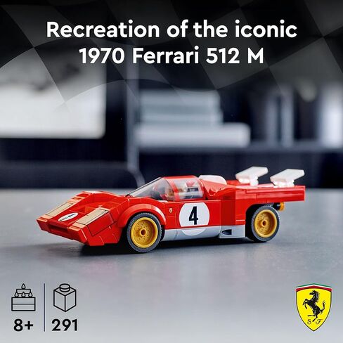 LEGO Speed Champions 1970 Ferrari 512 M 76906 Building Set - Sports Red Race Car Toy, Collectible Model Building Set with Racing Driver Minifigure, Gift for Grandchildren, Boys, Girls and Kids Ages 8+ in Saudi Arabia