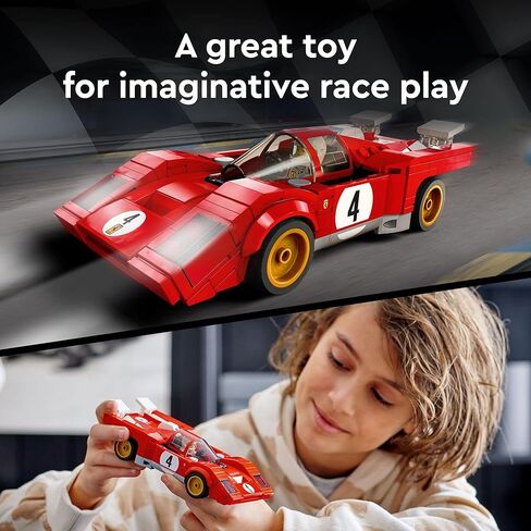 LEGO Speed Champions 1970 Ferrari 512 M 76906 Building Set - Sports Red Race Car Toy, Collectible Model Building Set with Racing Driver Minifigure, Gift for Grandchildren, Boys, Girls and Kids Ages 8+ in Saudi Arabia