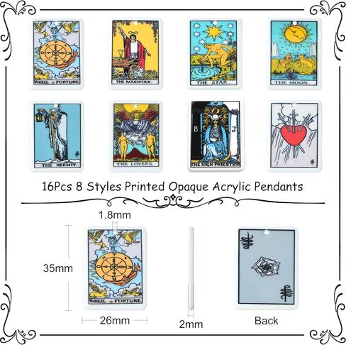 Airssory 40 Pcs 8 Styles Transparent Acrylic Laser DIY Charms Colorful Cloud Heart Cat Flower Charms for Photo Keychain Festival Ornaments Gift in Kuwait