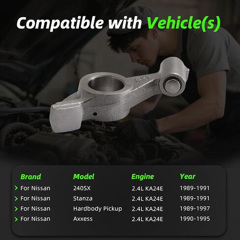 مجموعة أذرع الروك 12 قطعة، لنيسان 240SX 1989-1991، لستانزا 1989-1991، لاقط الهيكل الصلب 1989-1997، لـ Axxess 1990-1995، 2.4L KA24E، 13257-40F06 13257-40F07 13257-40F16 13257-40F17 in Saudi Arabia