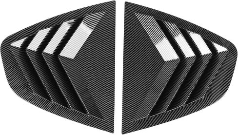 Pair of Rear Window Louver Covers, Glossy Black ABS Side Window Shutters for Alfa Romeo Giulia 2016-2024 (Carbon Fiber Style) in Saudi Arabia