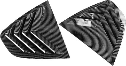 Pair of Rear Window Louver Covers, Glossy Black ABS Side Window Shutters for Alfa Romeo Giulia 2016-2024 (Carbon Fiber Style) in Saudi Arabia