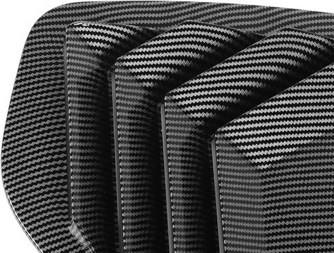 Pair of Rear Window Louver Covers, Glossy Black ABS Side Window Shutters for Alfa Romeo Giulia 2016-2024 (Carbon Fiber Style) in Saudi Arabia