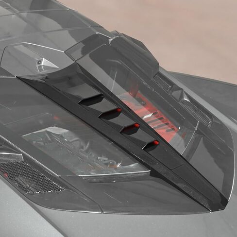 Rear Window Louvers Trim Cover Panel Compatible with Chevy Corvette C8 Z51 Z06 Stingray Coupe 2Doors 2020 2021 2022 2023 2024,Rear Window Quarter Triangle Covers,2PCS,Glossy Black in Kuwait