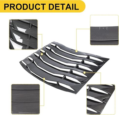 غطاء فتحة النافذة الخلفية ECOTRIC متوافق مع 2011-2023 دودج تشارجر SXT/GT/RT/RT Scat Pack/Scat Pack Widebody/SRT Hellcat غطاء الزجاج الأمامي ظل الشمس تنفيس ألياف الكربون الطباعة in Saudi Arabia