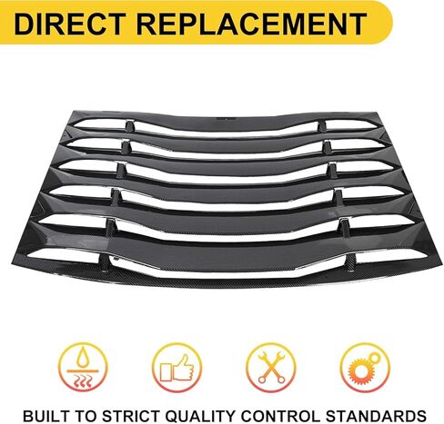 غطاء فتحة النافذة الخلفية ECOTRIC متوافق مع 2011-2023 دودج تشارجر SXT/GT/RT/RT Scat Pack/Scat Pack Widebody/SRT Hellcat غطاء الزجاج الأمامي ظل الشمس تنفيس ألياف الكربون الطباعة in Saudi Arabia