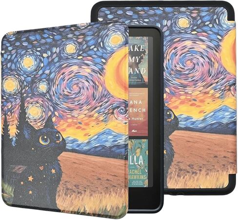 حافظة لجهاز Kindle Paperwhite الجديد تمامًا الجيل الثاني عشر 2024 وKindle Colorsoft Signature Edition، هدايا لمحبي الكتب، غطاء واقٍ خفيف الوزن من جلد البولي يوريثان مع حزام يد للاستيقاظ التلقائي أثناء النوم in Kuwait